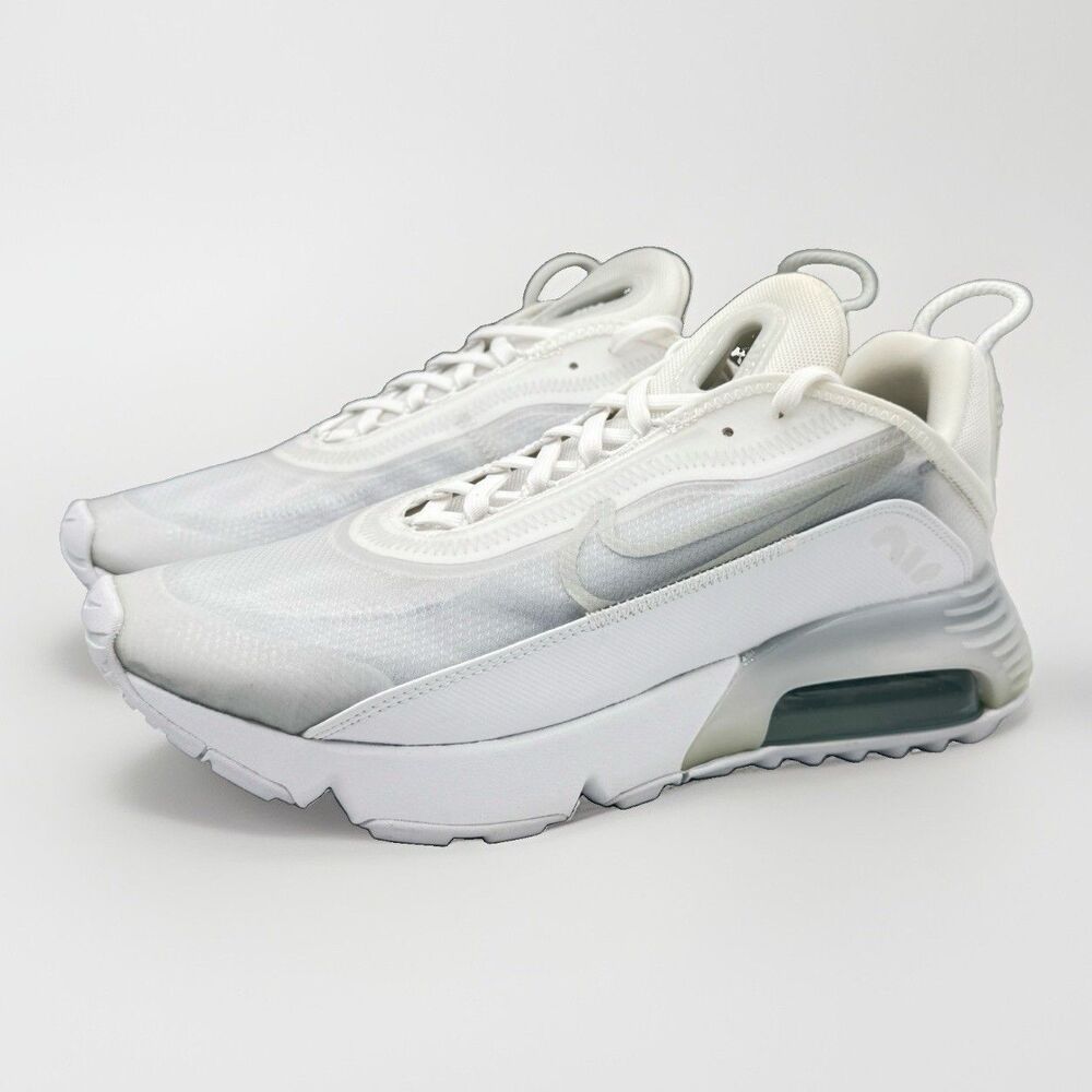 Nike Air Max 2090 Triple White Platinum Running Shoes BV9977-100 Men's Size 9.5
